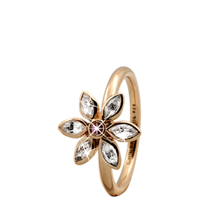 Christina forgyldt samle ring - Marquise Flower køb det billigst hos Guldsmykket.dk her